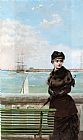 Vittorio Matteo Corcos An elegant Woman at St. Malo painting